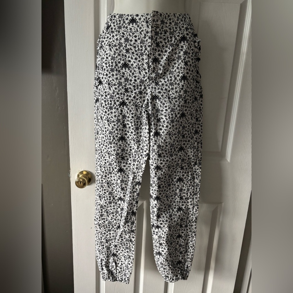 INC International Concepts Black and White Floral Pants